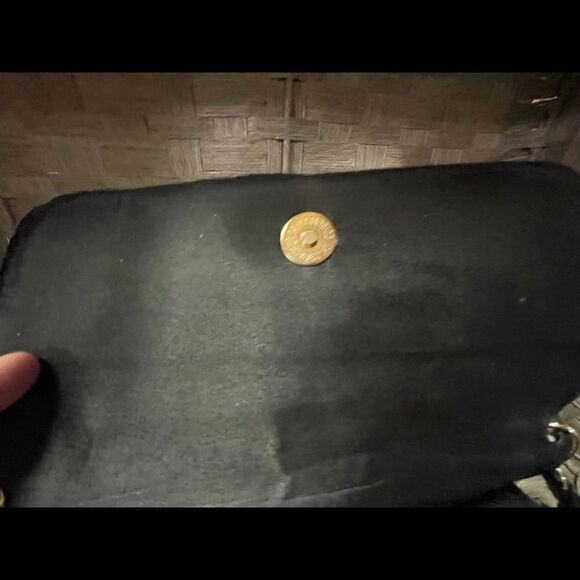 Black Leather Wallet Crossbody - Picture 5 of 7